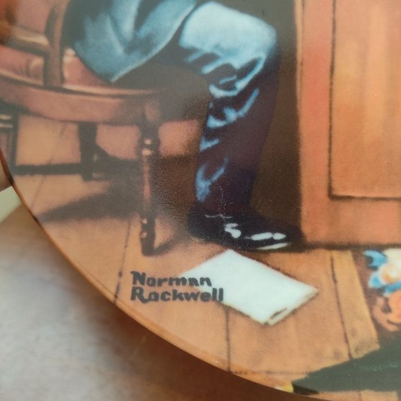 1985 Norman Rockwell Collector Plate Knowles THE PROFESSOR Rockwell Heritage - Picture 2 of 4